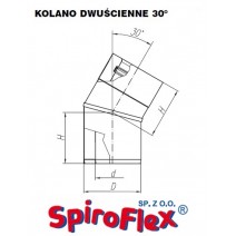 Kolano TURBO SPIROFLEX 80/125/30° dwuścienne